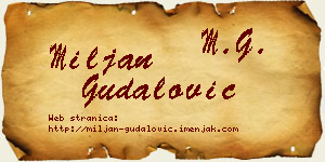 Miljan Gudalović vizit kartica